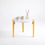 HANAH HOME Sto za dnevnu sobu Fregoia White Yellow - slika 2