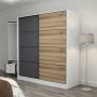 HANAH HOME Ormar belo- sivi - braon Kale 3964 (506MNR2522) - slika 3