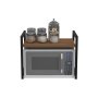 HANAH HOME Kuhinjska polica Malta Walnut Black - slika 2
