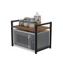 HANAH HOME Kuhinjska polica Malta Walnut Black - slika 1