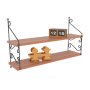 HANAH HOME Zidna polica Seramoni 2'li Walnut - slika 2
