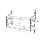 HANAH HOME Zidna polica Seramoni 2'li Walnut - slika 4