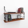 HANAH HOME Zidna polica Seramoni 2'li Walnut - slika 1