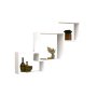 HANAH HOME Zidna polica Silver White - slika 2