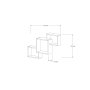 HANAH HOME Zidna polica Silver White - slika 4