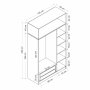 HANAH HOME Ormar Minar 235 Dore (506MNR2421) - slika 5
