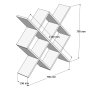 HANAH HOME Zidna polica Semo Sapphire Anthracite - slika 4