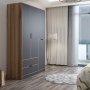 HANAH HOME Ormar u sivo - braon boji Elina 8163 (506MNR3729) - slika 4