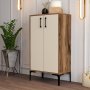 HANAH HOME Ormar za cipele Prag Walnut Cream (845HCT4110) - slika 2