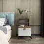 HANAH HOME Noćni ormarić Cressi Walnut White (322RTC1601) - slika 2
