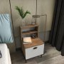 HANAH HOME Noćni ormarić Cressi Walnut White (322RTC1601) - slika 3