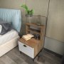 HANAH HOME Noćni ormarić Cressi Walnut White (322RTC1601) - slika 4