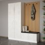 HANAH HOME Hall Stand Čiviluk u beloj boji Noah 8307 (506MNR3282) - slika 3