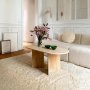 HANAH HOME Mermerni sto za kafu Bovino Travertine (573MRB1230) - slika 3