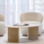 HANAH HOME Mermerni sto za kafu Bovino Travertine (573MRB1230) - slika 5