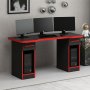 HANAH HOME Gaming Desk Phoenix 2 Black Red - slika 4