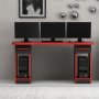 HANAH HOME Gaming Desk Phoenix 2 Black Red - slika 5
