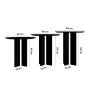 HANAH HOME Set za kafu Leo (55 + 50 + 45) Black (313RTX1143) - slika 4