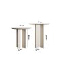 HANAH HOME Set stolova za kafu Leo (55 + 45) Cream - slika 4