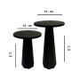 HANAH HOME Set stolova za kafu Lilyum (57 + 47) Black (313RTX1125) - slika 5