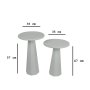 HANAH HOME Set stolova za kafu Lilyum (57 + 47) White (313RTX1126) - slika 5