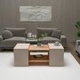 HANAH HOME Set stolova za kafu Sartos Atlantic Pine Beige (550ARN3462) - slika 1