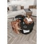 HANAH HOME Okrugli set stolova za kafu Yang 4L 70 Walnut Black - slika 2