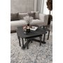 HANAH HOME Set stolova za kafu Pizza Square Black (282PTR1562) - slika 1