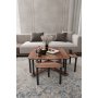 HANAH HOME Set stolova za kafu Pizza Square Walnut (282PTR1561) - slika 1