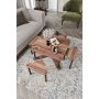 HANAH HOME Set stolova za kafu Pizza Square Walnut (282PTR1561) - slika 2
