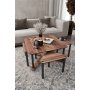 HANAH HOME Set stolova za kafu Pizza Square Walnut (282PTR1561) - slika 3