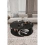 HANAH HOME Okrugli set stolova za kafu Yang 3 100 Black - slika 1