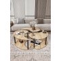 HANAH HOME Okrugli set stolova za kafu Yang 3 70 - slika 1