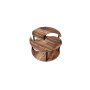 HANAH HOME Okrugli set stolova za kafu Yang 2 Walnut - slika 4