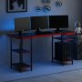 HANAH HOME Gaming Desk Phoenix 4 Black Red - slika 2