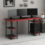 HANAH HOME Gaming Desk Phoenix 4 Black Red - slika 4
