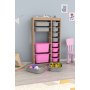 HANAH HOME Višenamenska polica Montana Xs 2D4N8U Sonomo Grey Pink - slika 3