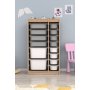 HANAH HOME Višenamenska polica Montana Xs 2D4N8U Sonomo Grey White - slika 1