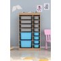 HANAH HOME Višenamenska polica Montana Xs 2D4N8U Sonomo Grey Blue - slika 1