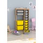 HANAH HOME Višenamenska polica Montana Xs 2D4N8U Sonomo Grey Yellow - slika 3