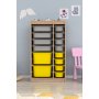 HANAH HOME Višenamenska polica Montana Xs 2D4N8U Sonomo Grey Yellow - slika 1