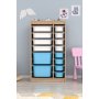 HANAH HOME Višenamenske police Montana Xs 2D4N8U Sonomo White Blue - slika 1