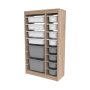 HANAH HOME Višenamenske police Montana Xs 2D4N8U Sonomo White Grey - slika 5