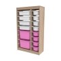 HANAH HOME Višenamenske police Montana Xs 2D4N8U Sonomo White Pink - slika 5