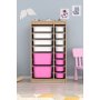 HANAH HOME Višenamenske police Montana Xs 2D4N8U Sonomo White Pink - slika 1