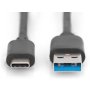 DIGITUS Kabl USB-C na USB-A 1m crni DB-300136-010-S - slika 2