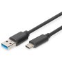 DIGITUS Kabl USB-C na USB-A 1m crni DB-300136-010-S - slika 1