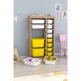 HANAH HOME Višenamenska polica Montana Xs 2D4N8U Sonomo White Yellow - slika 3