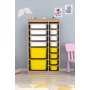 HANAH HOME Višenamenska polica Montana Xs 2D4N8U Sonomo White Yellow - slika 1