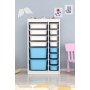 HANAH HOME Višenamenska polica Montana Xs 2D4N8U White Blue - slika 1